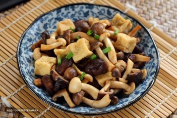 tofu peas and mushrooms 